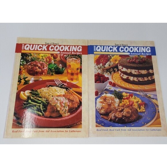 TASTE OF HOME'S QUICK COOKING VINTAGE COOKBOOKS 1999 & 2000 ANNUAL RECIPES TWO - Picture 1 of 14
